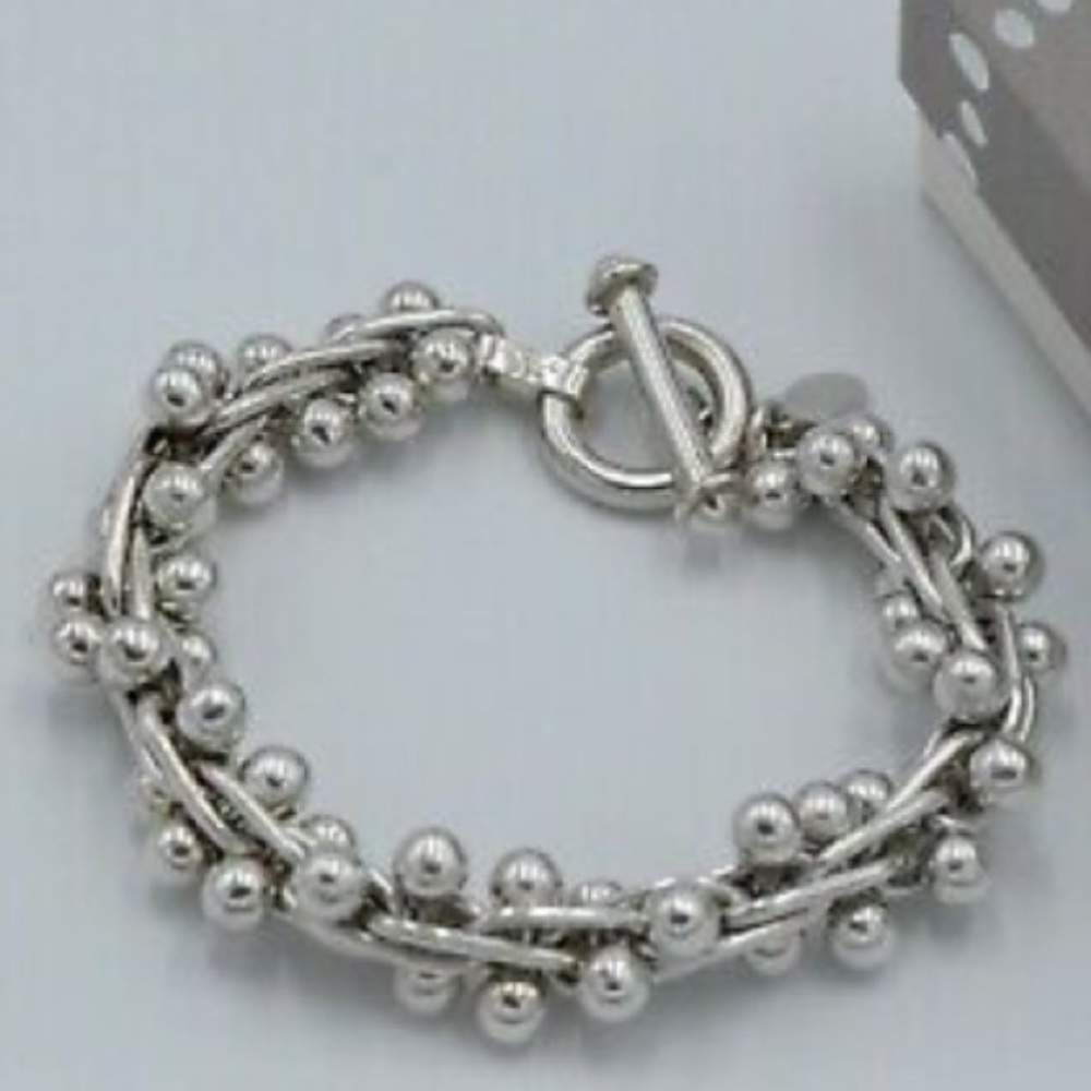 Iconic Silpada Sterling Silver DNA Toggle Clasp Bracelet B0523 - Picture 2 of 14